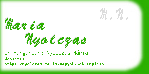 maria nyolczas business card